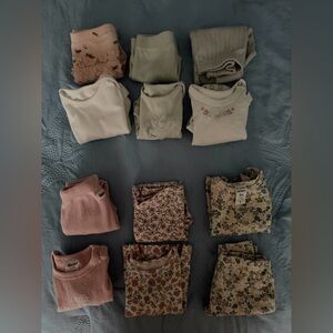 6 pairs ofCarter's Baby Girls Floral & Solid Matching Sets in different colours